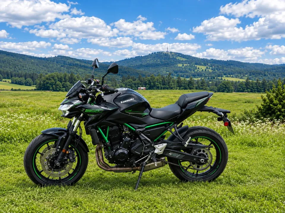 Čierny motocykel na výcvik skupiny A